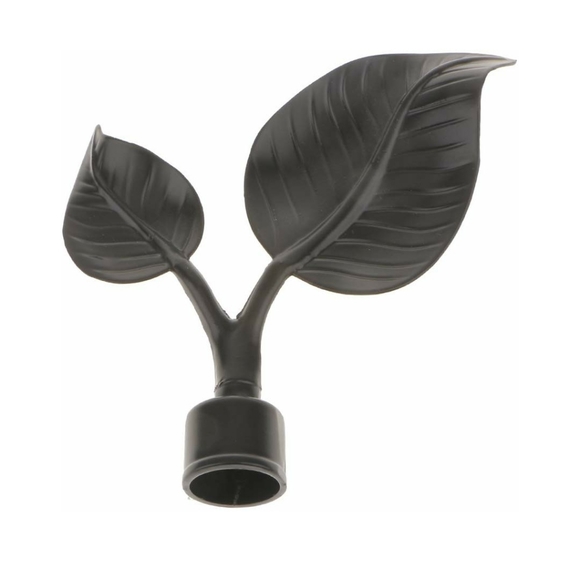 Leaf shaped curtain rod end caps - Picture 2 of 4